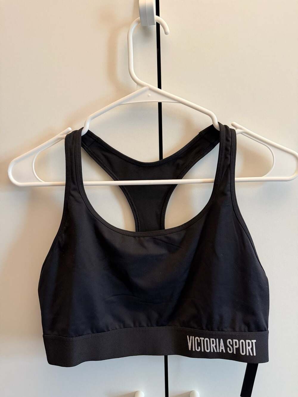 Victoria's Secret The Player Racerback Sport Bra Size M Black